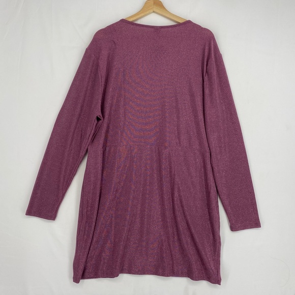 Wild Fable Juniors Size 3X Cut Out Bodycon Short Dress Purple Lurex Long Sleeves - Picture 8 of 10